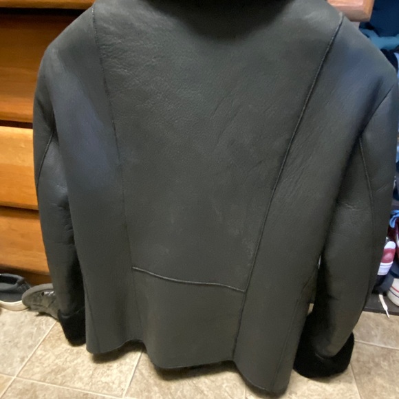 Black Armani sheepskin jacket. Men or women.